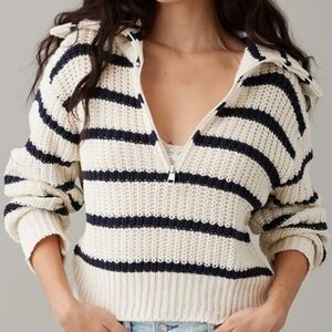 American Eagle Outfitters AE Quarter-Zip Collared Sweater M